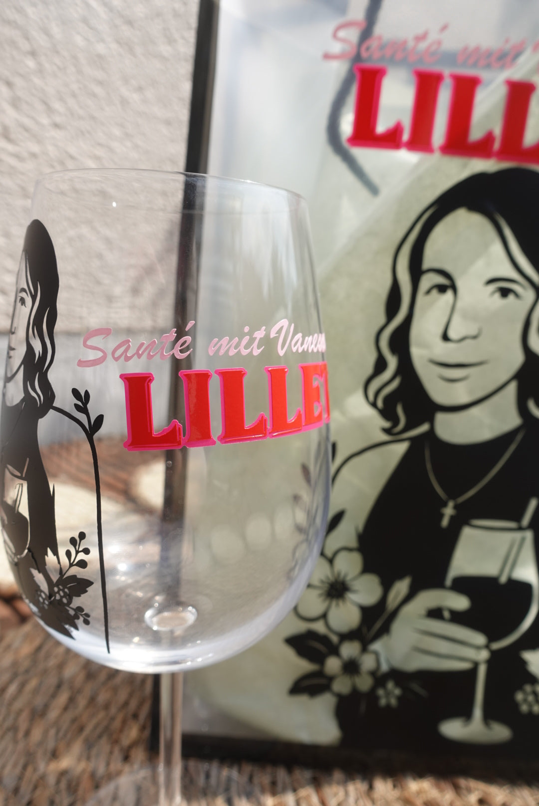 SANTÉ - Personalisiertes Glas mit Geschenktüte
