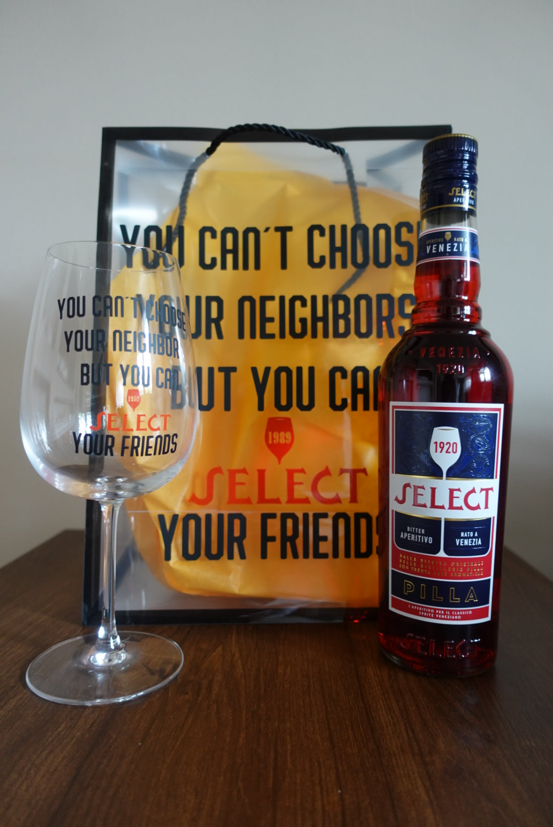 SANTÉ - Personalisiertes Glas mit Geschenktüte