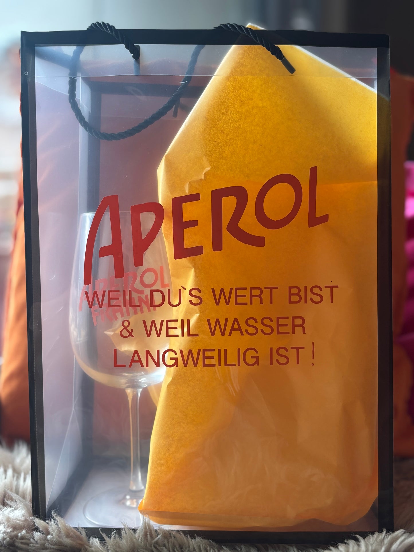 SANTÉ - Personalisiertes Glas mit Geschenktüte